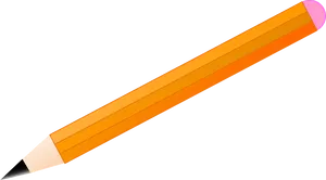 Classic Orange Pencil Black Background PNG image