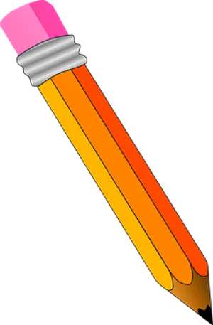 Classic Orange Pencil Illustration PNG image