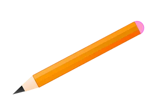 Classic Orange Pencil Illustration PNG image