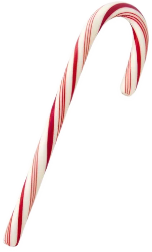 Classic Peppermint Candy Cane PNG image