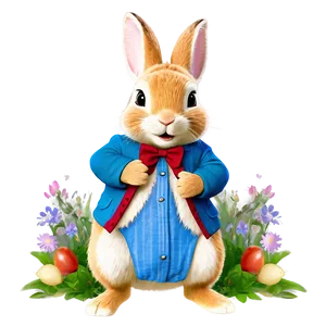 Classic Peter Rabbit Pose Png 06262024 PNG image