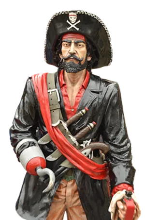 Classic Pirate Figure Sculpture