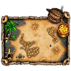 Classic Pirate Treasure Map Png 06132024 PNG image