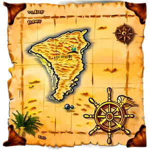 Classic Pirate Treasure Map Png 99 PNG image