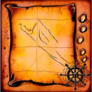 Classic Pirate Treasure Map Png Ydq PNG image