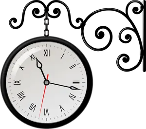 Classic Pocket Watch Against Black Background