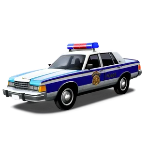 Classic Police Car PNG 06132024