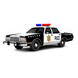 Classic Police Car PNG Lgr84