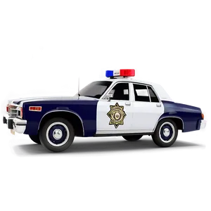 Classic Police Car PNG Pen