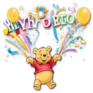 Classic Pooh Bear Celebration Png Jaw PNG image