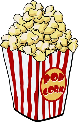 Classic Popcorn Box Clipart PNG image