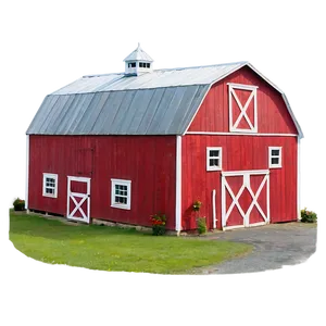 Classic Red Barn PNG 05242024