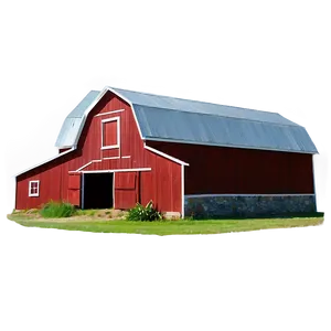 Classic Red Barn PNG 05242024