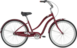 Classic Red Cruiser Bicycle PNG image