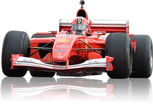 Classic Red Ferrari F1 Racer PNG image