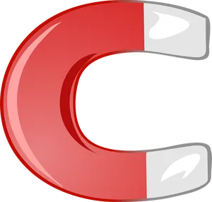Classic Red Horseshoe Magnet PNG image