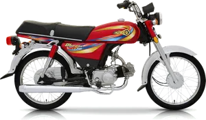 Classic Red Motorcycle Isolated