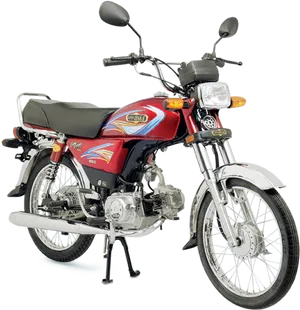 Classic Red Motorcycle Profile