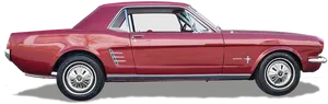 Classic Red Mustang Coupe PNG image