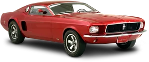 Classic Red Mustang Mach1 PNG image