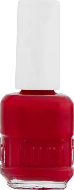 Classic Red Nail Polish Bottle PNG