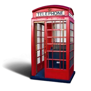 Classic Red Telephone Booth PNG Ttb5