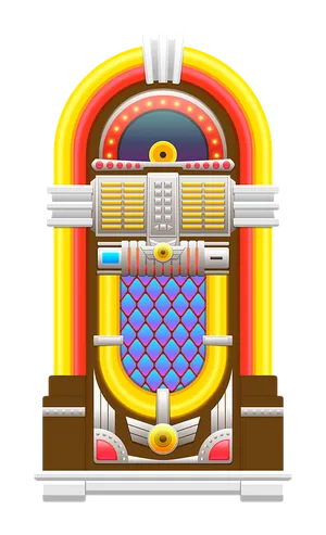 Classic Retro Jukebox Illustration PNG