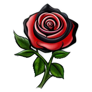 Classic Rose Tattoo Design PNG Oar PNG