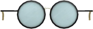 Classic Round Glasses Transparent Background PNG image