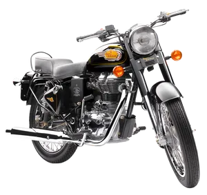 Classic Royal Enfield Motorcycle PNG image