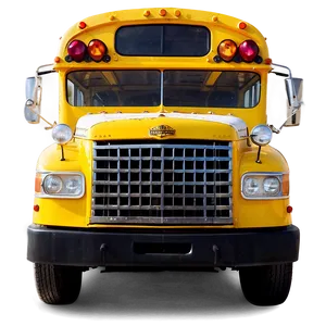 Classic School Bus Front View Png 05242024 PNG image