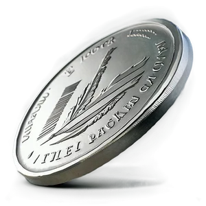 Classic Silver Coin Representation Png 10 PNG image