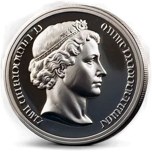 Classic Silver Coin Representation Png 56 PNG image