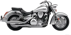 Classic Silver Motorcycle PNG image