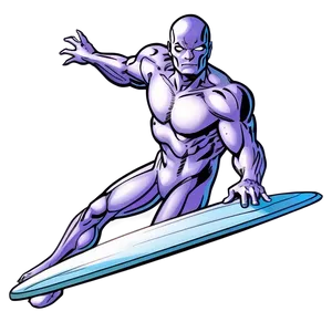 Classic Silver Surfer Comic PNG Pgd96