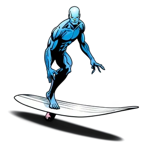 Classic Silver Surfer Comic Png Xqn PNG image