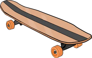 Classic Skateboard Vector Illustration PNG image