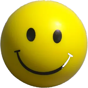Classic Smiley Face Ball PNG image