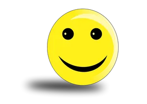 Classic Smiley Face Black Background PNG