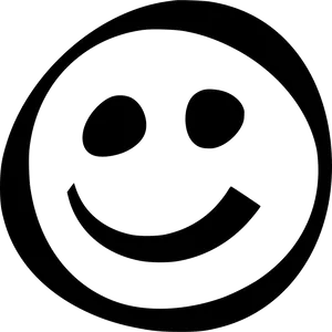 Classic Smiley Face Outline PNG image