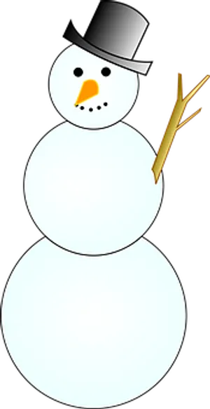 Classic Snowman Cartoon PNG image
