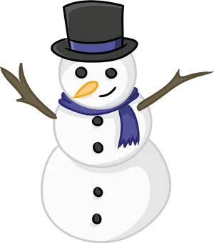 Classic Snowman Clipart PNG image