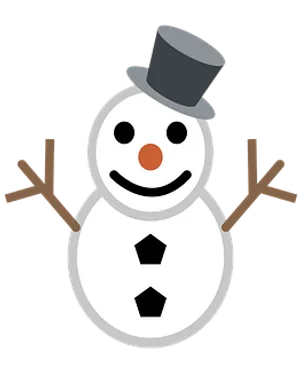 Classic Snowman Clipart PNG image