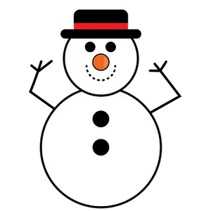 Classic Snowman Graphic PNG image