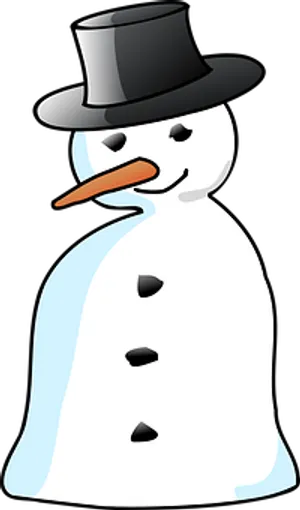 Classic Snowmanwith Top Hat PNG image