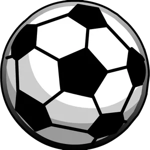 Classic Soccer Ball Illustration PNG