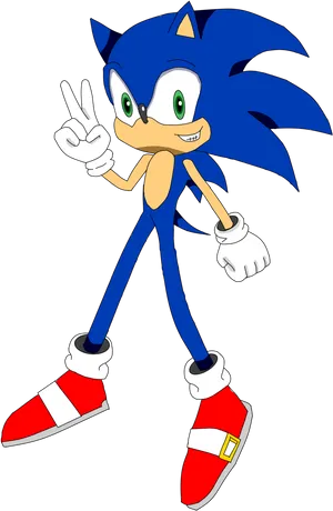 Classic Sonic Peace Sign