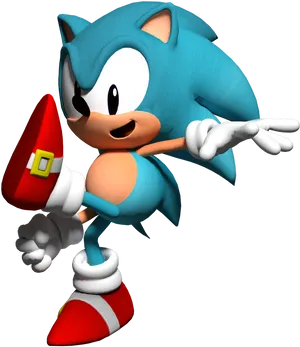 Classic Sonic Pose3 D Render.png PNG image