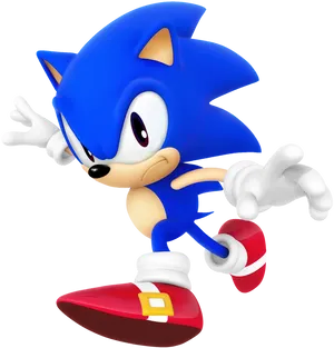 Classic Sonic Running Pose PNG image