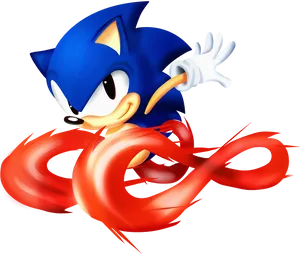 Classic Sonic Speed Blur PNG image